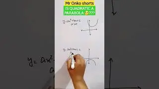 Is Quadratic equation a parabola????🤔🤔 #maths #geometry #algebra #mronkoshorts #mathematics