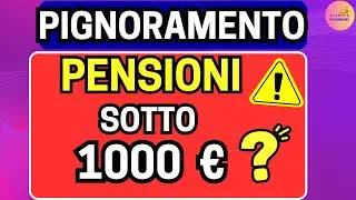 🔴PENSIONI MINIME PIGNORABILI? ECCO COME AGGIRANO IL LIMITE DEI 1000&euro;