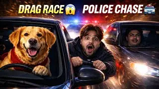 DRAG RACE 😱 Police Ne Peecha Kar Liya! Attacker  Driver Ban Gaya? 🚓🔥