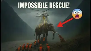 This Dog Saved an Elephant From a Landslide 😱🐘. #DogHero