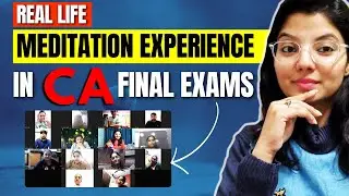 He did meditation and this happened in CA final exams.....