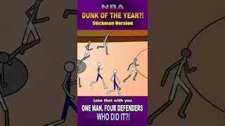 ONE MAN. FOUR DEFENDERS 😳Dunk of the Year? #stickmananimation #DunkOfTheYear #stickmanbasketball