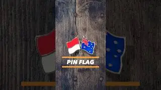 PIN Bendera Indonesia Australia  #bikinpin #tni #emblem #polri #fypage #polisi #lencana #pinlogo