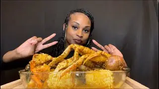 Seafood Boil ASMR (no talking)&hellip;Snow Crab Legs l Mussels l Shrimp l Eggs Mukbang