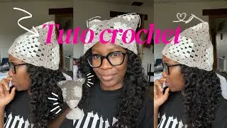 TUTORIEL Crochet: bonnet chat granny square