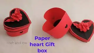 Heart shaped paper gift box| Paper craft| easy  heart box|