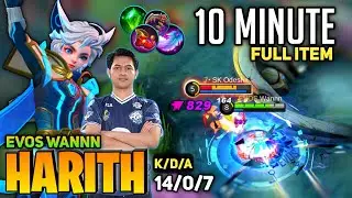 10 Minute Full Item! Harith Fast Rotation Gameplay [Top Global Harith] By EVOS Wannn - Mobile Legend