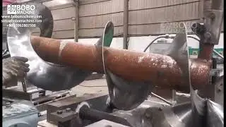 Large capacity continuous spiral screw flight cold rolling machine