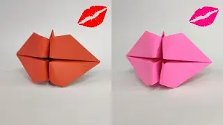Easy origami LIPS | How to make a paper lips