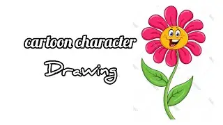 smiley flower drawing cartoon character drawing