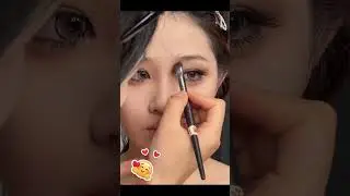 Make up Korean look,With sharp eye decoration #makeup #koreanlook #tutorial #viral #beautiful