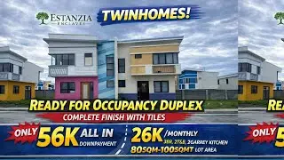 56k All In Downpyment 26k/ma.40min Fr NAIA & PITX.W/Tiles 100sq mt 3BR 2TB 2Garage Estanzia Enclaves