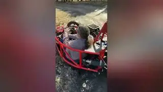SU3. . . REVERSE TRIKE, drove it, slung some mud then broke it.