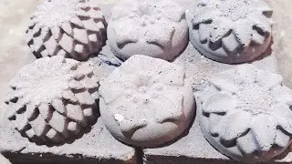 Homemade crunchy flowers with slabs #asmr #satisfying #crushingtime 