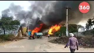 Massive Fire Accident at Mango Market In Damalacheruvu || Chittoor Dist || Telugu360