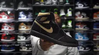 UNBOXING AIR JORDAN 1 BLACK METALLIC GOLD PATENT LEATHER! BETTER THAN JORDAN 1 DARK MOCHA?
