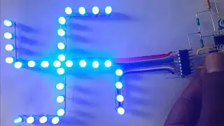 Amazing Led Chaser swastik light | amazing led chaser light circuit | 74HC595 | Diwali swastik