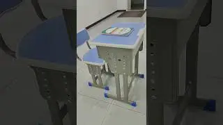#school #furniture #desk #chair  Smart student desk can be adjusted  height by hand  freely!
