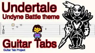 Undertale Undyne Battle theme Spear of Justice Guitar Tutorial Tabs