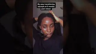 Transitioning to natural pt1 (Easy hairstyles) #hairgrowth #naturalhair #transitioninghair