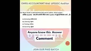 EMRS ACCOUNTANT And Auditor Exam #emrs #shorts #assistantaccountant #auditor #auditing #accountant