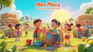 Moo Moo&rsquo;s Sunrise Haystack Paint Party | Color Song for Kids | Creative Farm Fun