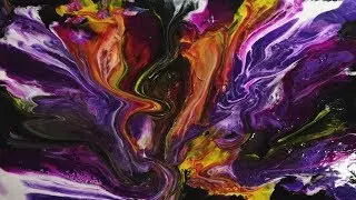 How to turn leftover paint  into a beautiful painting-DE55-Acrylic Pouring