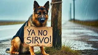ATADO AL POSTE Este Pastor Alemán Tenía un Cartel    ¡La Razón te Partirá el Alma!