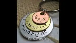 Sofia - Dog ID Tag - Hand Stamped and Handcrafted