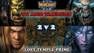 Grubby | Warcraft 3 The Frozen Throne | 2v2 ORC & HU v UD & NE - Lost Temple Prime