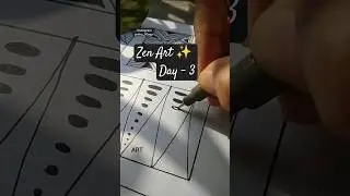 Satisfying Zen Art ✨| Easy Pattern Drawing #art #shorts #short #shortsart #zendoodle #zen #zentangle