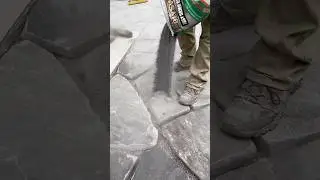 What do I put in between flagstone joints? #landscaping #hardscaping #hardscapetraining