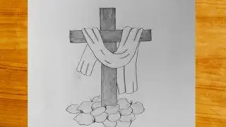 How to draw holy cross/ easy drawing step by step
