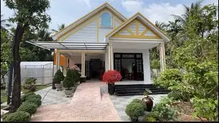 T.3148 bán nhà vườn mái thái cực đẹp luôn 1341 m2 có 450 m2 thổ cư đường xe ô tô 4c wieu sông Đep 