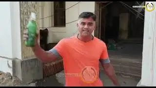 Social Activist Xencor Polgi collects empty beer bottles from school areas in Sada