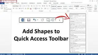 How to Add Shapes to Quick Access Toolbar In MS Word