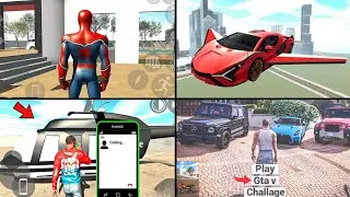 GTA V Mode + Flying Car + Police Helicopter Cheat code in Indian Bike Driving 3D 🤩🔥