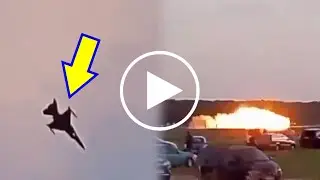 F-16 Crash in Radom | Polish F16 Crash Tiger Demo Team Air Show Radom 2025 Poland