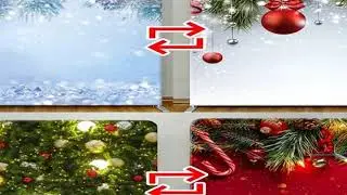 Christmas Photo Booth Backdrop Square Aluminum Frame Double-sided Printing Event Photography