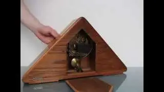 Sold! JUNGHANS WURTTEMBERG HAC Triangle Shape MUNDI Mantel Clock Germany Art Deco Antique GONG Chime