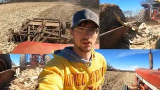 Discing Our Very First 22 Acre Crop Field With an 856 IH