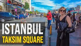 (📽⁴ᴷ⁶⁰) Walking in TAKSIM Square Istanbul | 9 MAY Istanbul Walking tour 2022