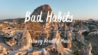 Bad Habits - Relaxing Piano Music And Rain Sound For Sleep | Dimmed Screen