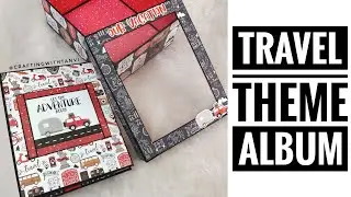 Travel Theme Album with box | Handmade scrapbook Ideas | 8 x 10 Album | Adventure handmade album