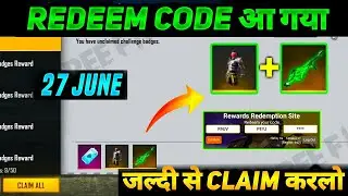 27 JUNE REDEEM CODE | FREEFIRE REDEEM CODE TODAY | CLAIM POKER MP40 REDEEM CODE