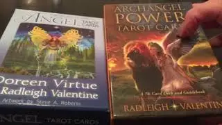 Angel Tarot Cards & Archangel Power Tarot Cards- Close Up Review-2 Decks-Great for beginners!