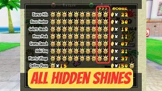 Super Mario Sunshine 4K Ultrawide - All Hidden Shine Sprites
