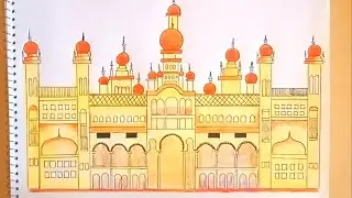 How to Draw Mysore Palace | Easy drawing of maysore palace #mysoreplace #easydrawing