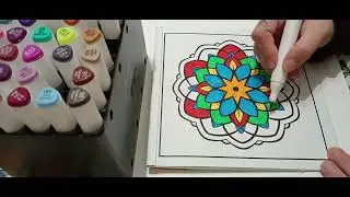 ASMR coloring Mandala relax 💕 iscriviti al canale grazie 😘 color with me 