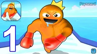 Level Up Run: Knock Out Party - Gameplay Walkthrough Part 1 Tutorial Levels 1-18 (Android, iOS)